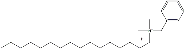 Hexadecyl dimethyl benzyl ammonium iodide Structure