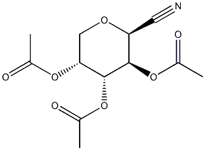 2,3,4-Tri-O-acetyl-b-D-arabinopyranosylcyanide Structure