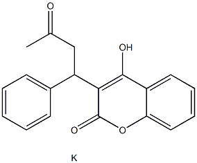 Warfarin Potassium 구조식 이미지