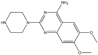 2-piperazinyl-4-amino-6,7-dimethoxyquinazoline 구조식 이미지