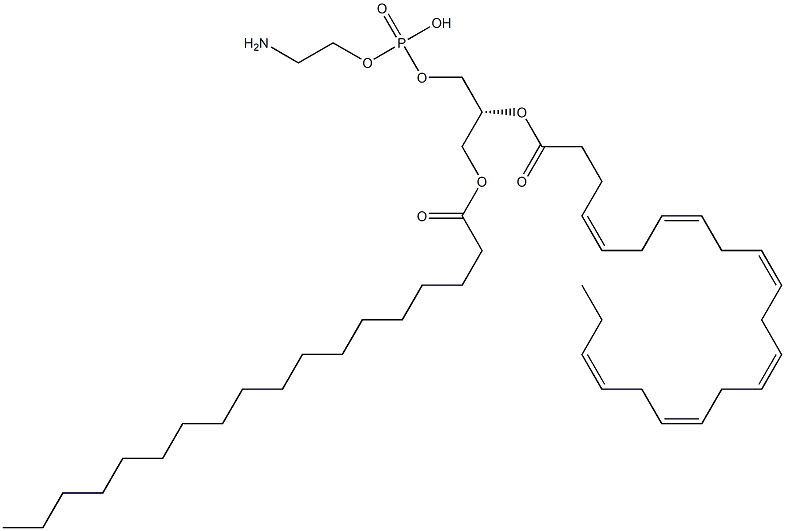 2-aminoethoxy-[(2R)-2-[(4Z,7Z,10Z,13Z,16Z,19Z)-docosa-4,7,10,13,16,19-hexaenoyl]oxy-3-octadecanoyloxy-propoxy]phosphinic acid Structure