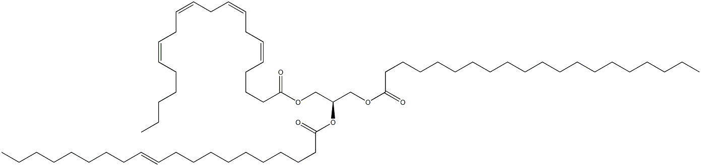 1-eicosanoyl-2-(11Z-eicosenoyl)-3-(5Z,8Z,11Z,14Z-eicosatetraenoyl)-sn-glycerol 구조식 이미지