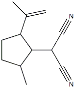 Cyclopentane, 2-(1,1-dicyanomethyl)-1-isopropenyl-3-methyl- Structure