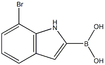 7-Bromo-1H-indole-2-boronic acid 구조식 이미지