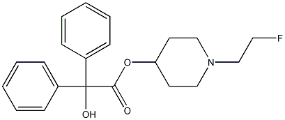 N-(2-fluoroethyl)-4-piperidyl benzilate 구조식 이미지