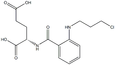 N-(mono-2-chloroethylmonomethyl)aminobenzoyl glutamic acid Structure