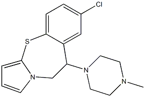 7-chloro-9-(4-methylpiperazin-1-yl)-9,10-dihydropyrrolo(2,1-b)(1,3)benzothiazepine 구조식 이미지