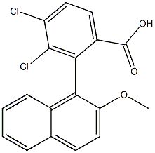 2-(2'-methoxy-1'-naphthyl)-3,4-dichlorobenzoic acid Structure