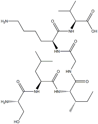 seryl-leucyl-isoleucyl--glycyl-lysyl-valine 구조식 이미지