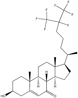 3-beta-hydroxy-25,26,26,26,27,27,27-heptafluorocholest-5-en-7-one Structure