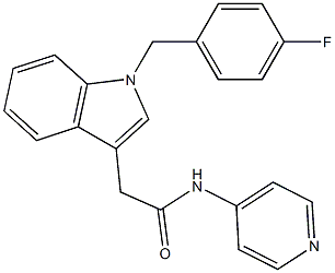 N-(pyridin-4-yl)-(1-(4-fluorobenzyl)indol-3-yl)acetamide Structure