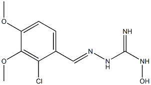 1-(3,4-dimethoxy-2-chlorobenzylideneamino)-3-hydroxyguanidine Structure