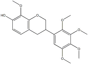 7-hydroxy-2',3',4',5',8-pentamethoxyisoflavan 구조식 이미지