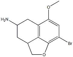 syn-4-amino-8-bromo-6-methoxy-2a,3,4,5-tetrahydro-2H-naphtho(1,8-bc)furan 구조식 이미지