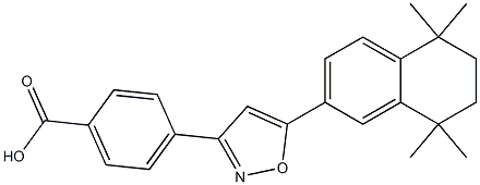 4-(5-(5,6,7,8-tetrahydro-5,5,8,8--tetramethylnaphthalen-2-yl)isoxazol-3-yl)benzoic acid Structure