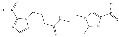 N-(2-(2-methyl-5-nitroimidazolyl)ethyl)-4-(2-nitroimidazolyl)butanamide Structure