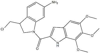 6-amino-3-(chloromethyl)-1-((5,6,7-trimethoxyindol-2-yl)carbonyl)indoline Structure
