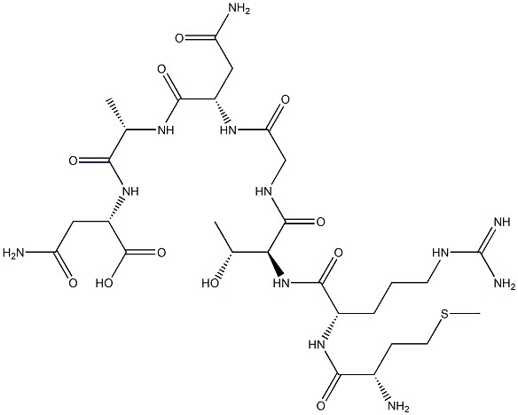 methionyl-arginyl-threonyl-glycyl-asparaginyl-alanyl-asparagine Structure