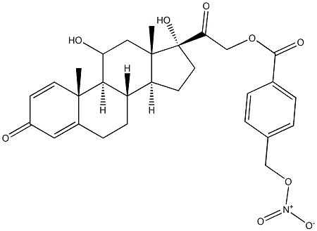 prednisolone 21-((4'-nitrooxymethyl)benzoate) Structure