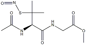 S-nitroso-N-acetylpenicillaminyl-glycine methyl ester 구조식 이미지