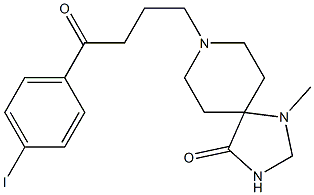 8-(3-(4-iodobenzoyl)propyl)-1-methyl-1,3,8-triazaspiro(4,5)decan-4-one 구조식 이미지