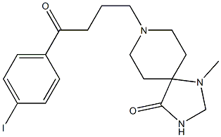 8-(3-(4-iodobenzoyl)propyl)-1-methyl-1,3,8-triazaspiro(4,5)decan-4-one Structure