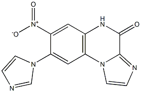 8-(1H-imidazol-1-yl)-7-nitro-4(5H)-imidazo(1,2-a)quinoxalinone 구조식 이미지