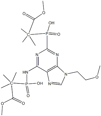 bis(pivaloyloxymethyl)-9-(2-phosphonylmethoxyethyl)adenine 구조식 이미지