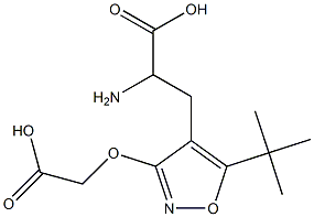 2-amino-3-(3-(carboxymethoxy)-5-tert-butyl-4-isoxazolyl)propionic acid 구조식 이미지