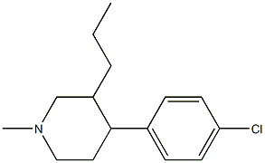 4-(4-chlorophenyl)-1-methyl-3-n-propylpiperidine Structure