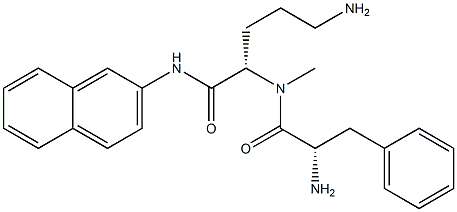 phenylalanyl-N(alpha)-methylornithine 2-naphthyl amide 구조식 이미지