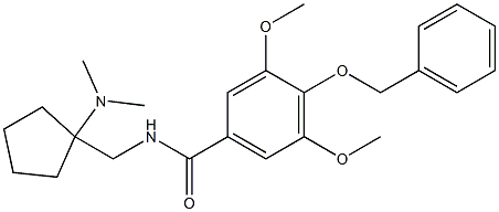 4-benzyloxy-3,5-dimethoxy-N-((1-dimethylaminocyclopentyl)methyl)benzamide Structure