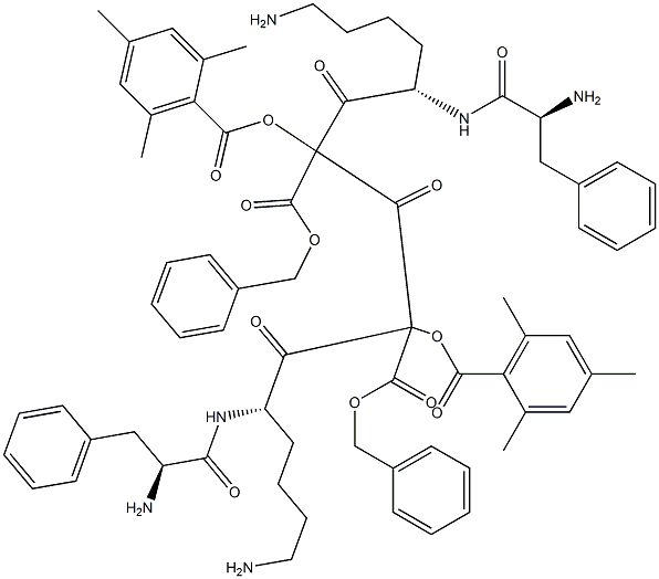 benzyloxycarbonyl-phenylalanyl-lysyl-2,4,6-trimethylbenzoyloxymethyl ketone 구조식 이미지