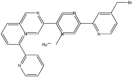 (4-bromomethyl-4'-methylbipyridine)(bis(bipyridine))ruthenium(II) 구조식 이미지