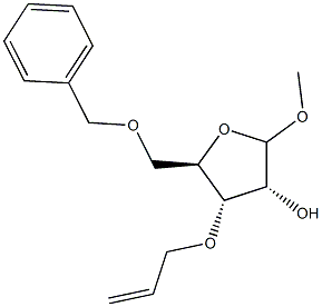 methyl 3-O-allyl-5-O-benzylribofuranoside Structure