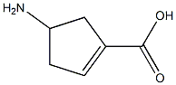 4-amino-1-cyclopentene-1-carboxylic acid 구조식 이미지