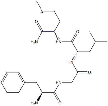 phenylalanyl-glycyl-leucyl-methioninamide Structure