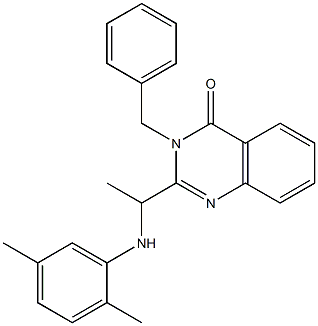 3-benzyl-2-(1-(2,5-xylidino)ethyl)quinazolin-4(3H)-one Structure