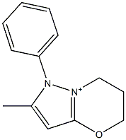 2-methyl-1-phenyl-6,7-dihydro-1H,5H-pyrazolo(5,1-b)(1,3)oxazin-8-ium 구조식 이미지