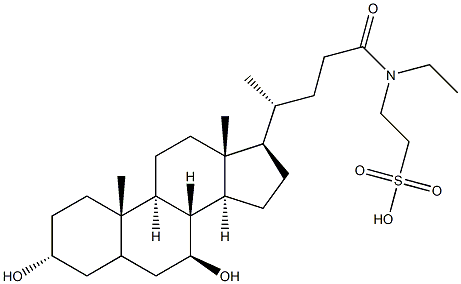 N-ethyltauroursodeoxycholic acid Structure