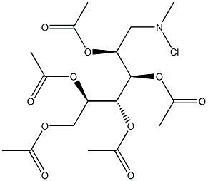 penta-O-acetyl-N-chloro-N-methylglucamine Structure