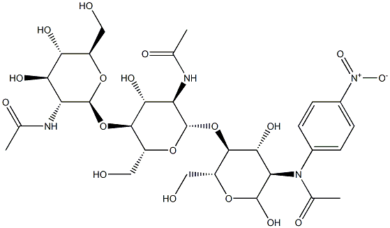 4-nitrophenyl-N,N',N''-triacetylchitotriose Structure