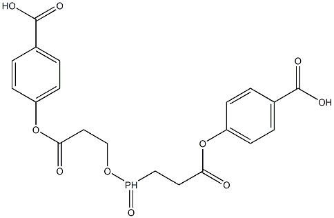 bis(2-(4-carboxyphenoxy)carbonylethyl) phosphinic acid Structure