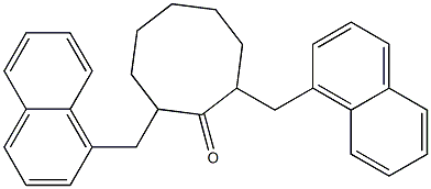 2,8-BIS(ALPHA-NAPHTHYLMETHYL)CYCLOOCTANONE Structure