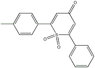 2-(4-METHYLPHENYL)-6-PHENYL-4H-THIOPYRAN-4-ONE1,1-DIOXIDE 구조식 이미지