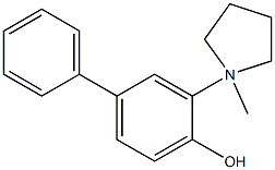 3-PYRROLIDINO-N-METHYL-4-HYDROXYBIPHENYL Structure