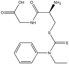 S-(N-PHENYLETHYLTHIOCARBAMOYL)CYSTEINYLGLYCINE 구조식 이미지