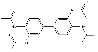 3,3',4,4'-TETRAACETAMIDOBIPHENYL Structure