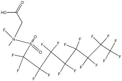 N-METHYLPERFLUOROOCTANESULFONAMIDOACETATE 구조식 이미지