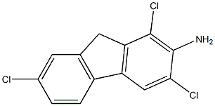 1,3,7-TRICHLORO-2-FLUORENAMINE Structure